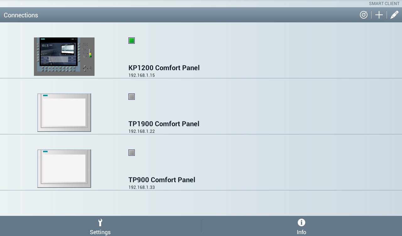 Android application Sm@rtClient screenshort