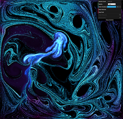 Fluid & Particles in WebGL by George Corney - Experiments with Google
