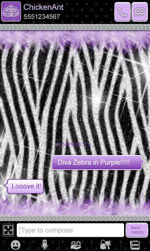免費下載個人化APP|Diva Purple Zebra Theme Go SMS app開箱文|APP開箱王