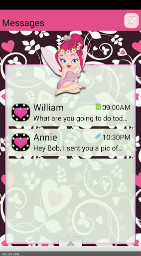 PixieLove GO SMS THEME