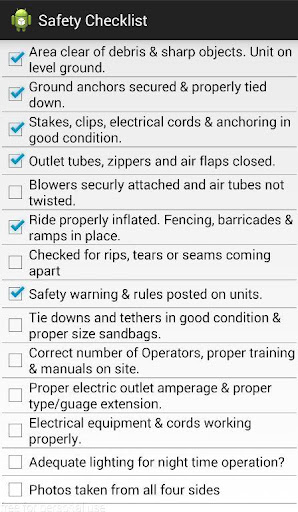 Party Rental Safety Checklist