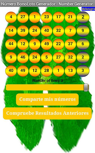 BonoLoto Number Generator