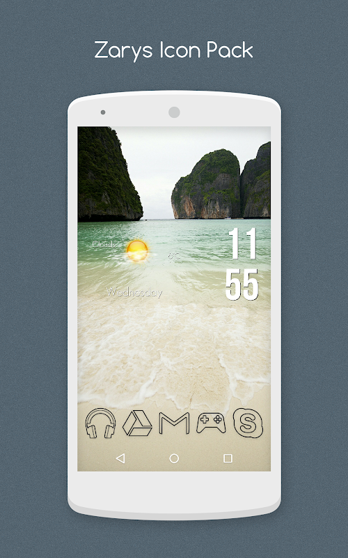 Android application Zarys - Icon Pack screenshort
