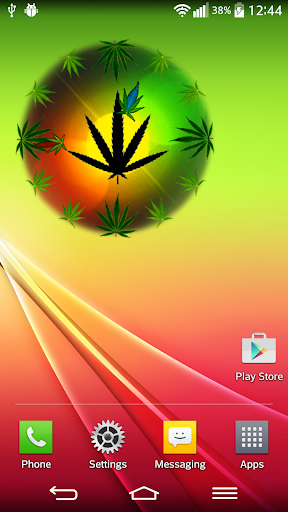 Rasta Weed Clock Widget