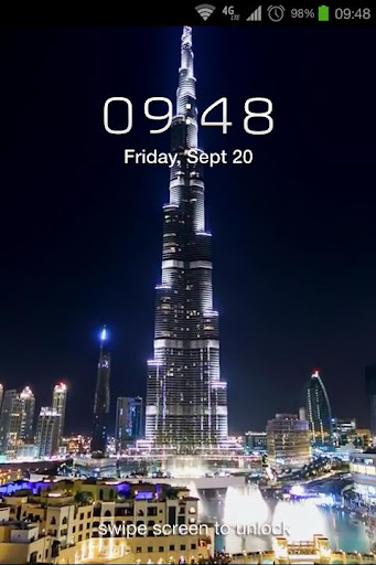 Night Dubai Timelapse LWP