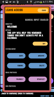 Captains Log / Trek Reminders Screen 2
