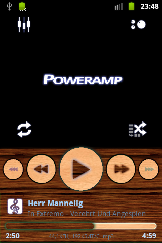 Poweramp wood skin