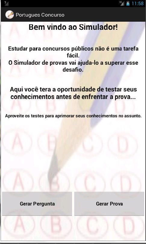 Android application Português para Concursos screenshort