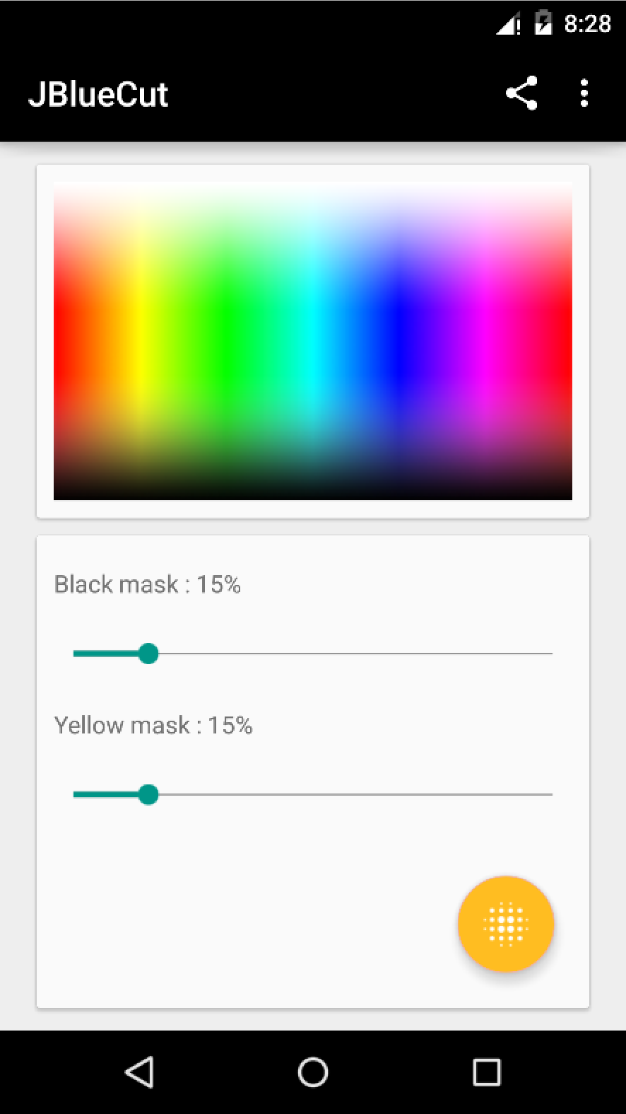 Android application JBlueCut Pro - Screen filter screenshort