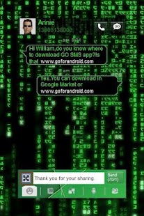 Lastest GO SMS PRO Matrix Theme APK for PC