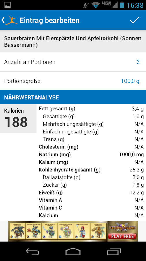 Kalorienzähler MyFitnessPal AndroidApps auf Google Play