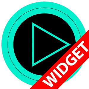 Poweramp widget TRON TURQUOISE logo
