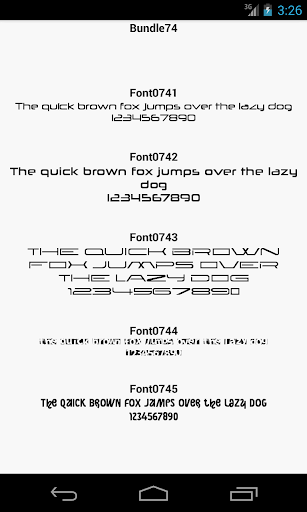 Fonts for FlipFont 74