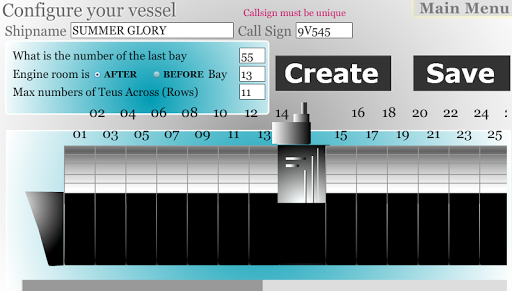 Ships Container Bayplan