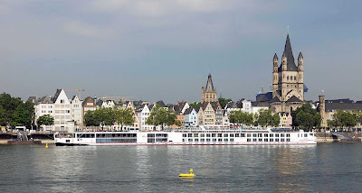 The river cruise ship Viking Rinda in Cologne, Germany.