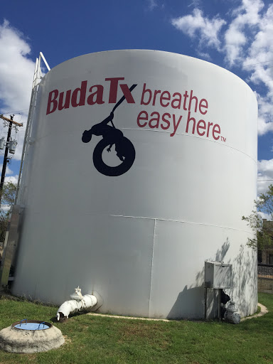 Buda 'breathe easy here' Water Tower