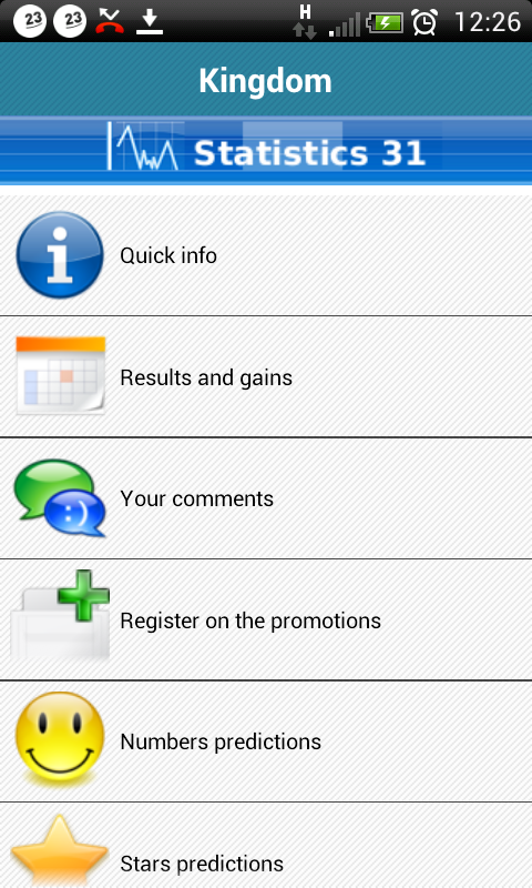 Predictions  Euromillions Screen 2