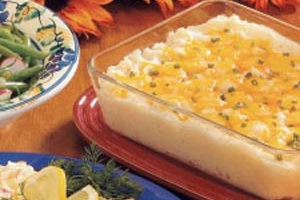 Three-Cheese Potato Bake
