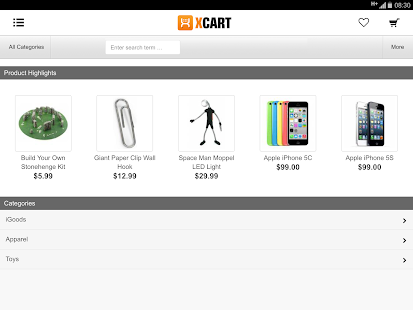 X-Cart Shopgate Demo Screenshots 1