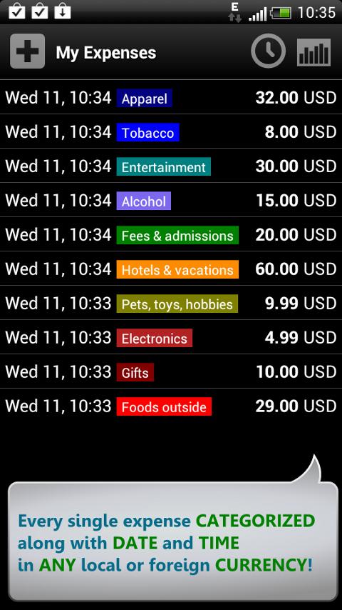 Expenses Tracker + Widget! Screen 2