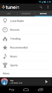 TuneIn Radio - screenshot thumbnail