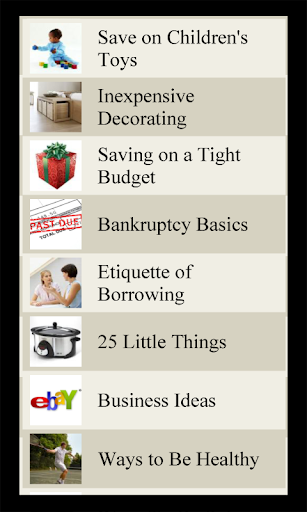 Money Saving Lists