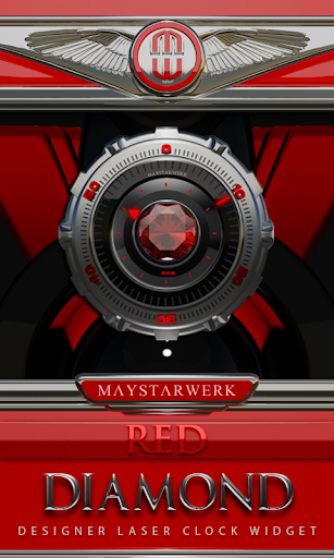 Clock Widget Red Diamond