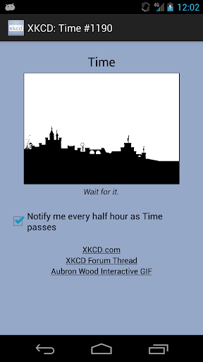 XKCD: Time 1190 Notifier