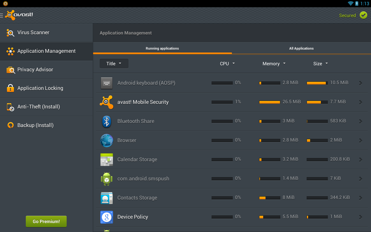 Mobile Security & Antivirus - screenshot