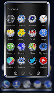 Next Launcher Theme Techno 3D - screenshot