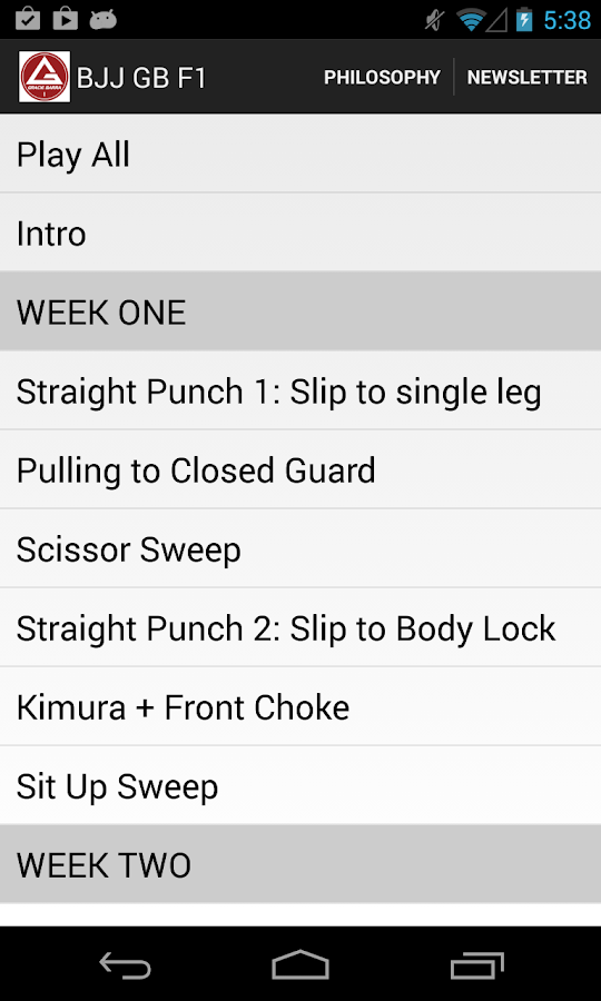 Gracie Barra BJJ: Weeks 1-4 Screen 3