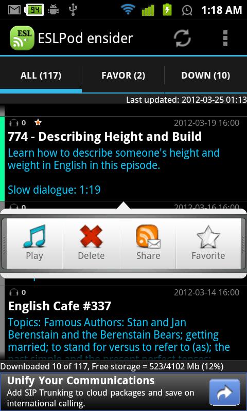 ESL Pod ensider Screen 1