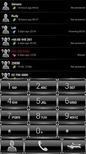Dialer FrameBlack Silver Theme - náhled