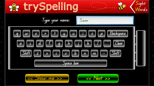 trySpelling Sight words