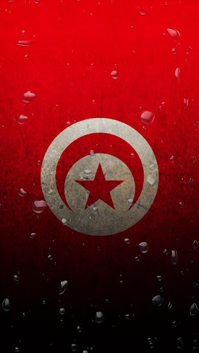 Tunisia flag water effect LWP