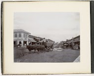 Gezicht op Kesawanstraat in Medan, Sumatra (Kesawanstrasse von Norden gesehen)