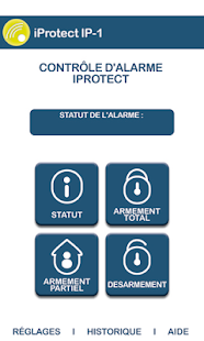 Alarme sans fil iProtect  Android Informer. Application gratuite pour la