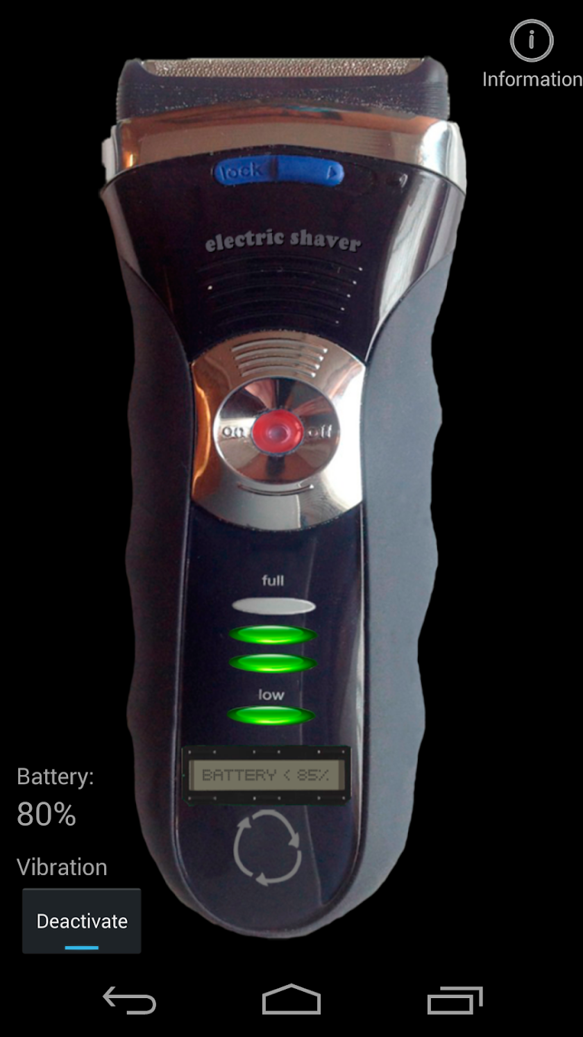 Electrical shaver Screen 3