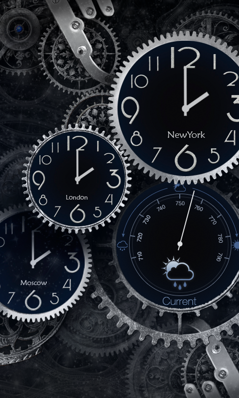 Black Clock Live Wallpaper HD Screen 2