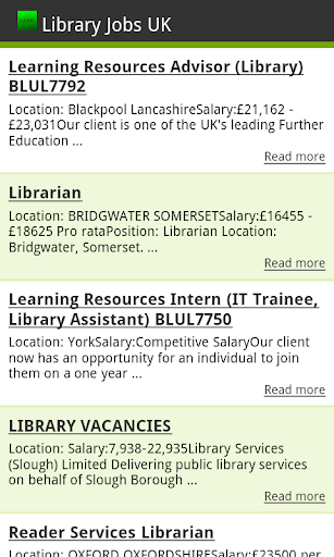 Library Jobs UK