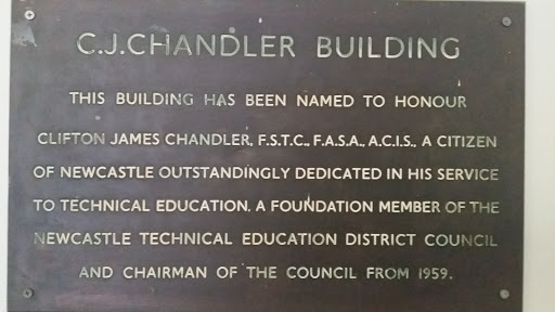 CJ Chandler Building Founding Plaque