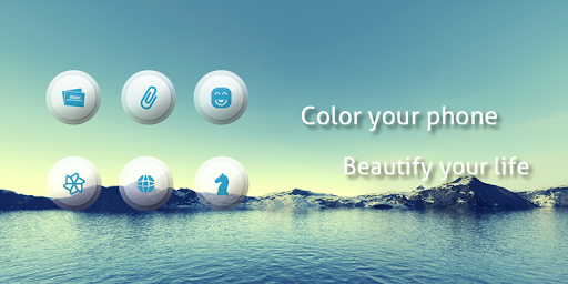 【免費個人化App】Sky Blue Lake Icon Pack-APP點子