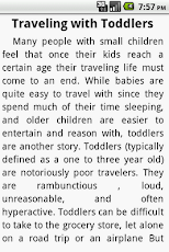 Travelling With Toddlers