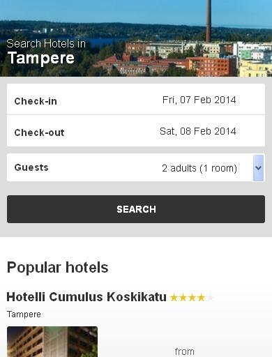 Tampere Hotel finder