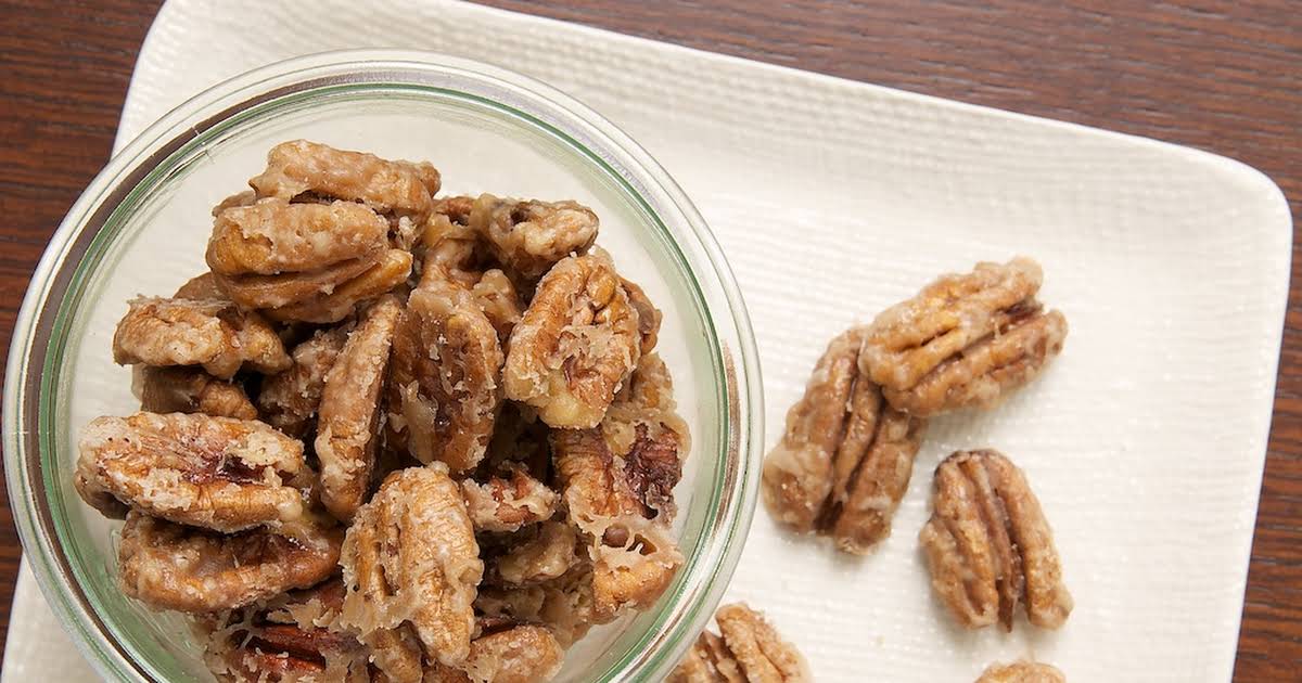 pecans with egg white and brown sugar