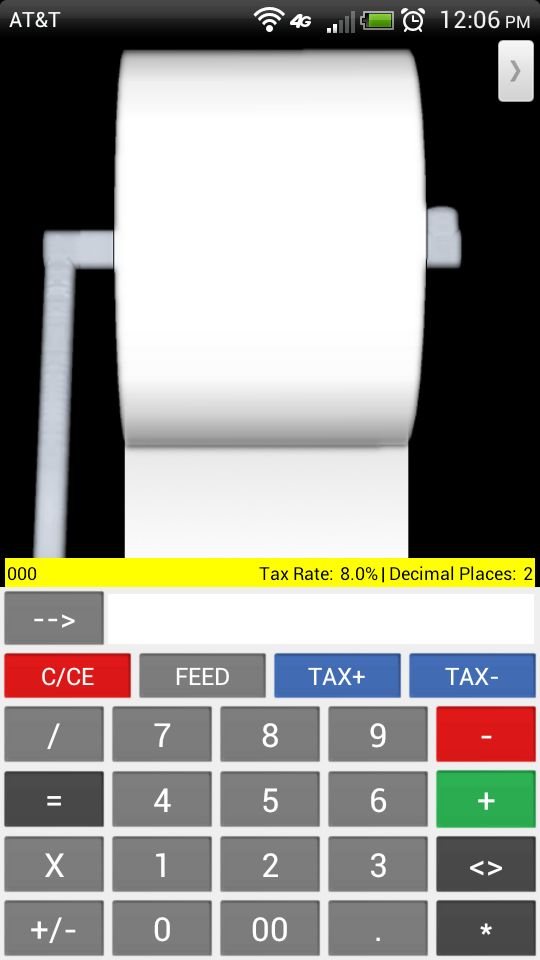 Adding Machine (Calculator) Screen 1