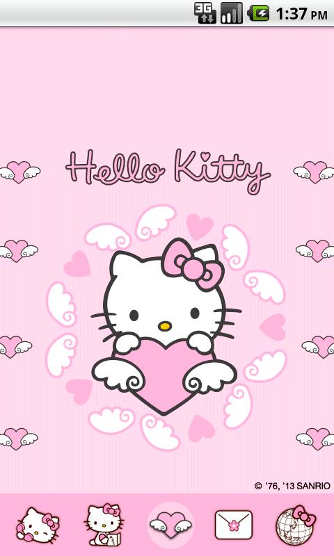 Hello Kitty Pink Heart Theme 1.0 APK Download - Android Personalization  التطبيقات