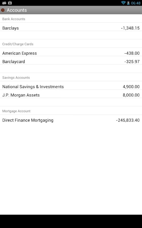 Android application Money Bank screenshort