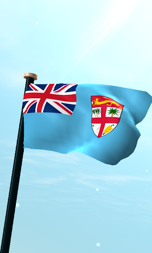 Fiji Flag 3D Free Wallpaper