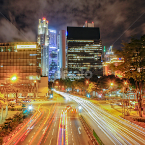 merchant's road by Henry Suwardi - City,  Street & Park Night